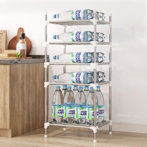 Adjustable 5Tier Stainless Steel Storage Rack Shelves - Image 3