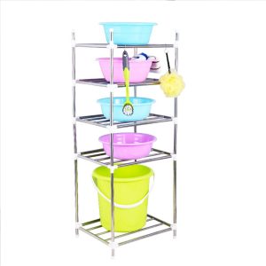 Adjustable 5Tier Stainless Steel Storage Rack Shelves - Image 4