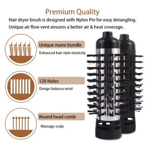 DSP 50046, Rotation Hot Air Styler Ionic Hair Brush - Image 6