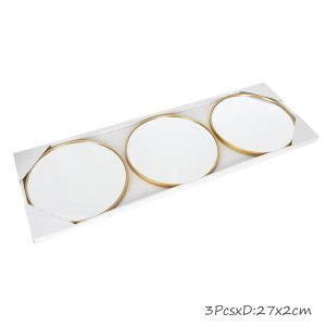 27cm Gold Mirror Wall Hanger Set of 3Pcs, HB-45-3 - Image 5