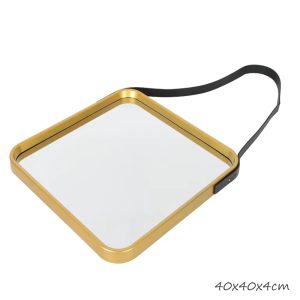 Antique Gold Square Frame Wall Hanging Mirror - Image 5