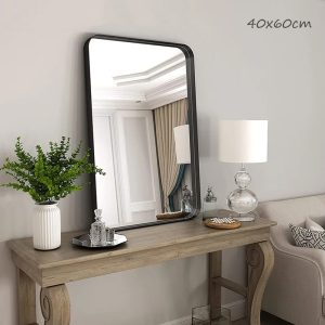 Rectangular Black Frame Mirror 40x60cm, HB-78-60 - Image 2