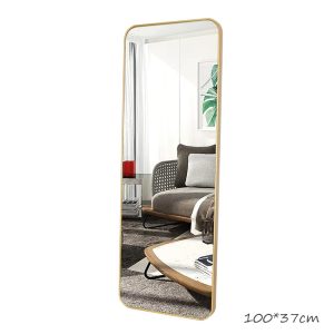 Gold Full Length Mirror, Rounded Angles HB-91 - Image 1