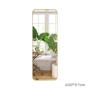 Gold Full Length Mirror, Rounded Angles HB-91 - Image 3