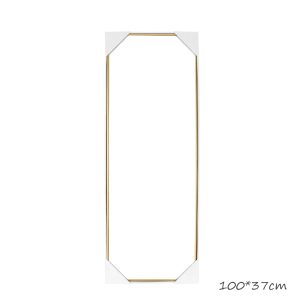 Gold Full Length Mirror, Rounded Angles HB-91 - Image 5
