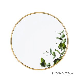 Gold Round Wall Mirror HB-94 - Image 3
