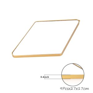Wall Decorative Mirror Gold diamond Set of 9 Pieces, HB-100-LX9 - Image 4