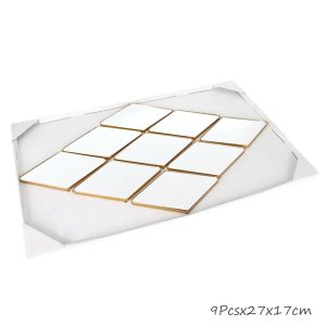 Wall Decorative Mirror Gold diamond Set of 9 Pieces, HB-100-LX9 - Image 5