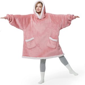 Wearable Blanket Hoodie - Soft Plush Textile Hooded Blanket - Image 11