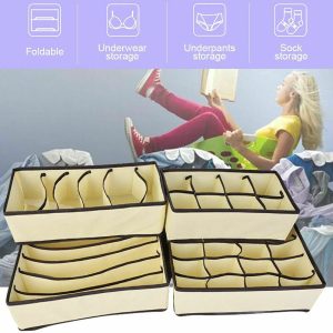 4 PCS/SET Foldable Storage Drawer Organizer - Image 6