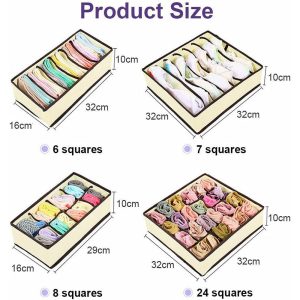4 PCS/SET Foldable Storage Drawer Organizer - Image 5