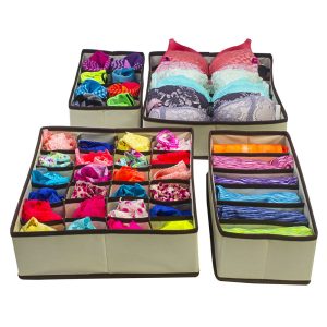 4 PCS/SET Foldable Storage Drawer Organizer - Image 3
