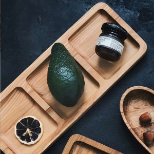 Small Wooden Serving Tray with 3 Sections, - Image 4