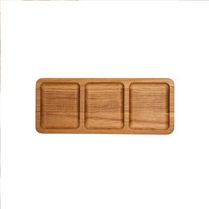 Small Wooden Serving Tray with 3 Sections, - Image 5