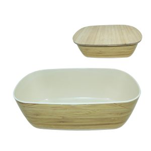Bread Box Wooden Melamine Dinnerware - Image 1