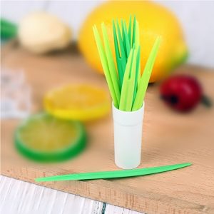 Fresh Leaf Cocktail Picks Plastic Serving Fork Set - Image 3