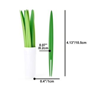 Fresh Leaf Cocktail Picks Plastic Serving Fork Set - Image 5