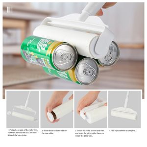 Pet Hair Remover Roller Paper Mop Stick - Image 8