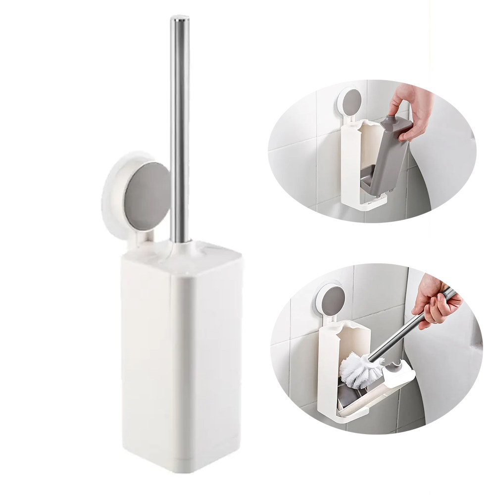 J&S Home, Plastic Toilet Brush Set with Holder, JS185018