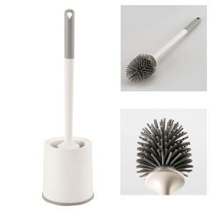 J&S Home, Silicone Toilet Brush With Draining Holder, JS185296 - Image 1