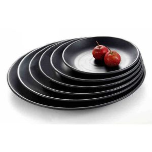 Plates Black Melamine Dinnerware - Image 4