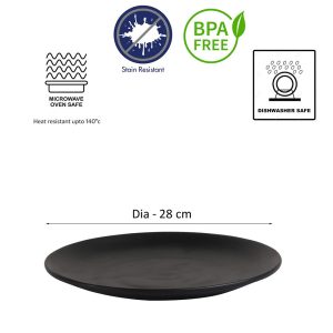 Plates Black Melamine Dinnerware - Image 7