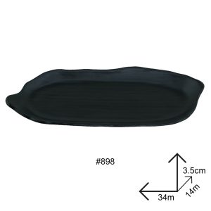 Plate Black Melamine Dinnerware - Image 3