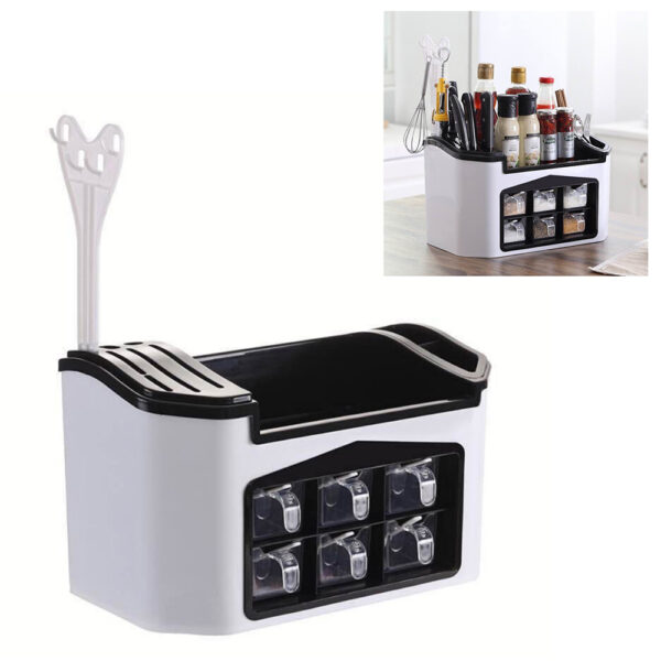Multi-functional Rotary Seasoning Jar Storage Box Portable Kitchen Seasoning  Glass Bottle Rack Baking Grill Accessories 2023 New - AliExpress