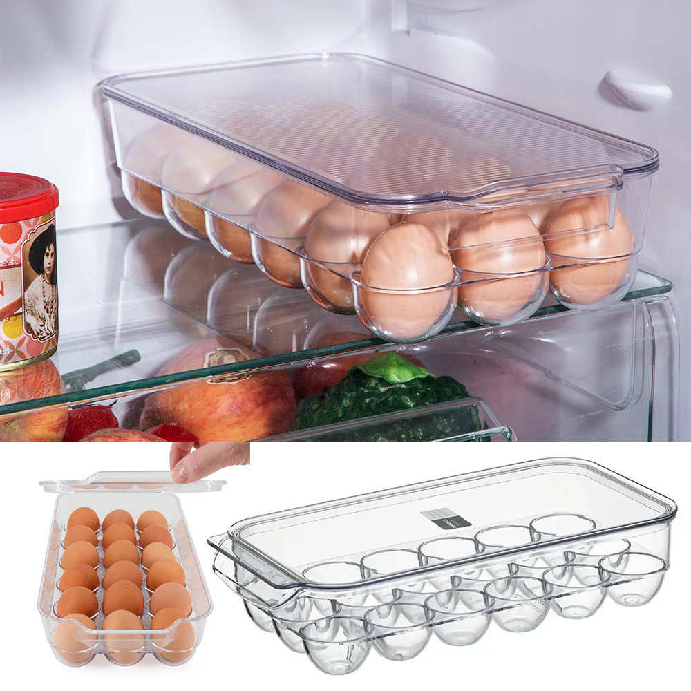 Transparent Egg Container with Lid JS-8705 - TezkarShop Official Website