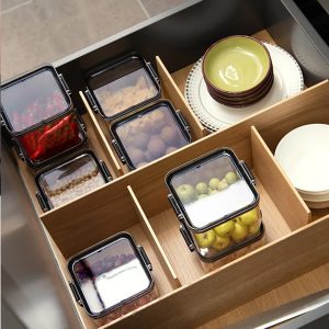 Square Food Storage Containers, Sealed Jar with Lid - Image 4
