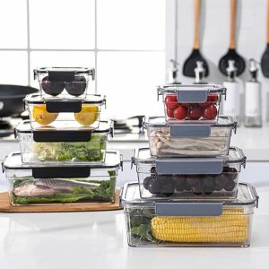 Square Food Storage Containers, Sealed Jar with Lid - Image 1