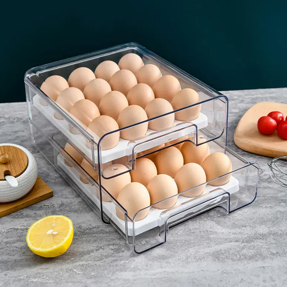 Double Layer Egg Storage Box JS-8771 - TezkarShop Official Website