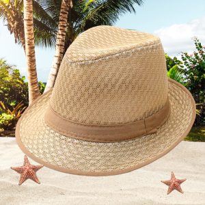 Unisex Fedoras Straw Hat - Image 3