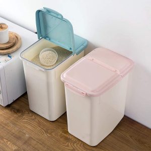 12kg Sealed Plastic Storage Box with Measuring Cup - Image 3
