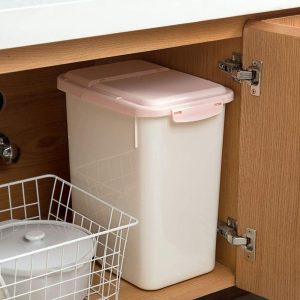 12kg Sealed Plastic Storage Box with Measuring Cup - Image 4