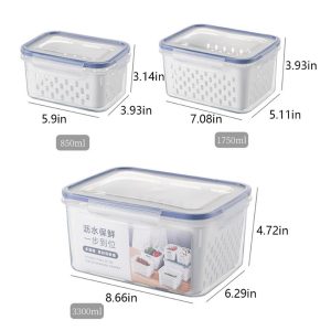 3 PCS Set Fruit Vegetable Storage Containers - Image 6
