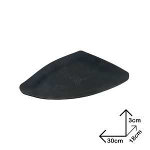 Large Plate Black Melamine Dinnerware - Image 3