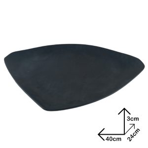 Large Plate Black Melamine Dinnerware - Image 4