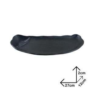 Serve Plate Black Melamine Dinnerware - Image 4
