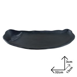 Serve Plate Black Melamine Dinnerware - Image 5