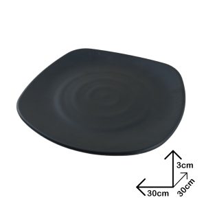 Dinner Plate Black Melamine Dinnerware - Image 5