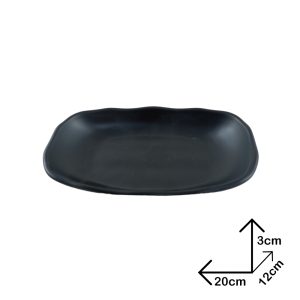 Dinner Plate Black Melamine Dinnerware - Image 2