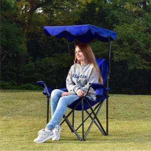Foldable Camp Chair with Shade Canopy - Image 4