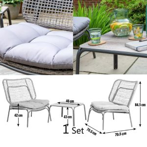 2 Seater Metal Garden Bistro With Table - Image 3