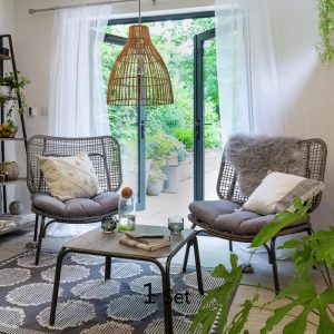 2 Seater Metal Garden Bistro With Table - Image 4
