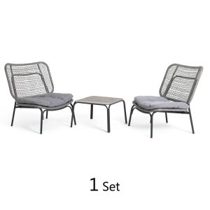 2 Seater Metal Garden Bistro With Table - Image 2