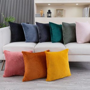 Soft Soild Decorative Square Throw Pillow ZY004 - Image 1