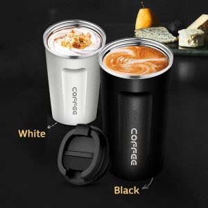 Travel Double Wall Vacuum Stainless Steel Coffee Cup - Image 6