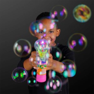 Transparent Bubble Gun Toy with 2 Refills, LED Lights - Image 4