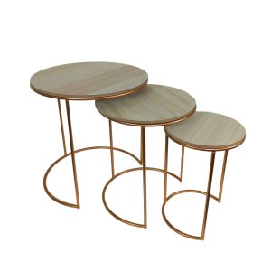 Bronze Polished Coffee Table Set of 3 pcs - Image 4